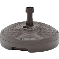 Tuin & Gazon*vidaXL Parasolvoet gevuld met zand/water 20 L kunststof rattan Bruin