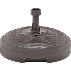 Tuin & Gazon*vidaXL Parasolvoet gevuld met zand/water 20 L kunststof rattan Bruin
