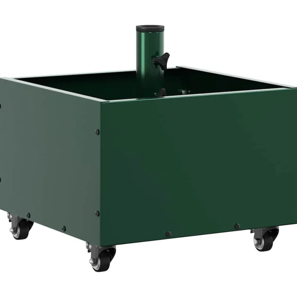 Tuin & Gazon*vidaXL Parasolvoet 45 x 45 x 45 cm Staal Groen