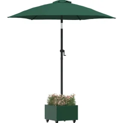 Tuin & Gazon*vidaXL Parasolvoet 45 x 45 x 45 cm Staal Groen