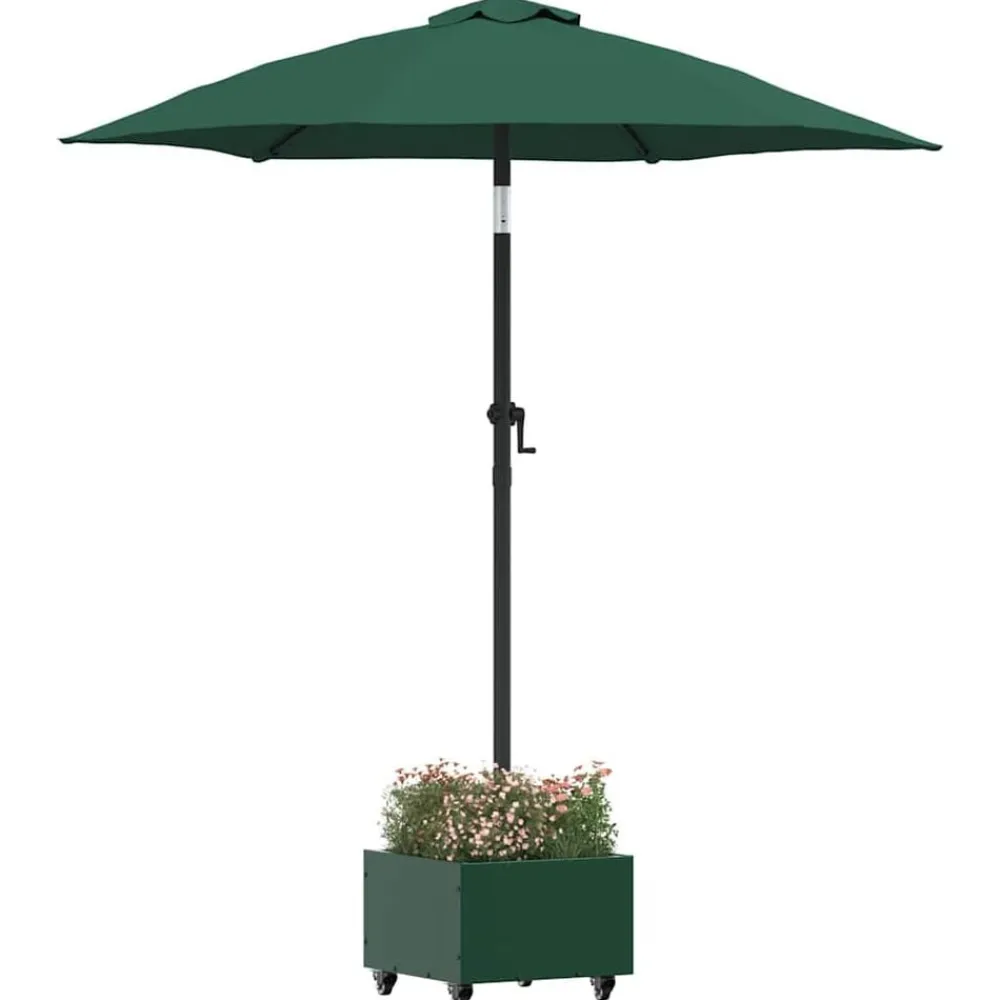 Tuin & Gazon*vidaXL Parasolvoet 45 x 45 x 45 cm Staal Groen