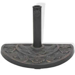 Parasolvoet halfrond 9 kg hars bronskleurig>vidaXL Sale