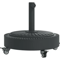 Parasolvoet met wielen voor stok van Ø38 / 48 mm 27 kg rond>vidaXL Best