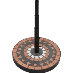 Parasolvoet rond 12 kg terracotta wit><noscript><img width=