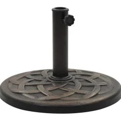 Tuin & Gazon*vidaXL Parasolvoet rond 19 kg polyresin bronskleurig