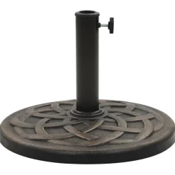 Tuin & Gazon*vidaXL Parasolvoet rond 19 kg polyresin bronskleurig