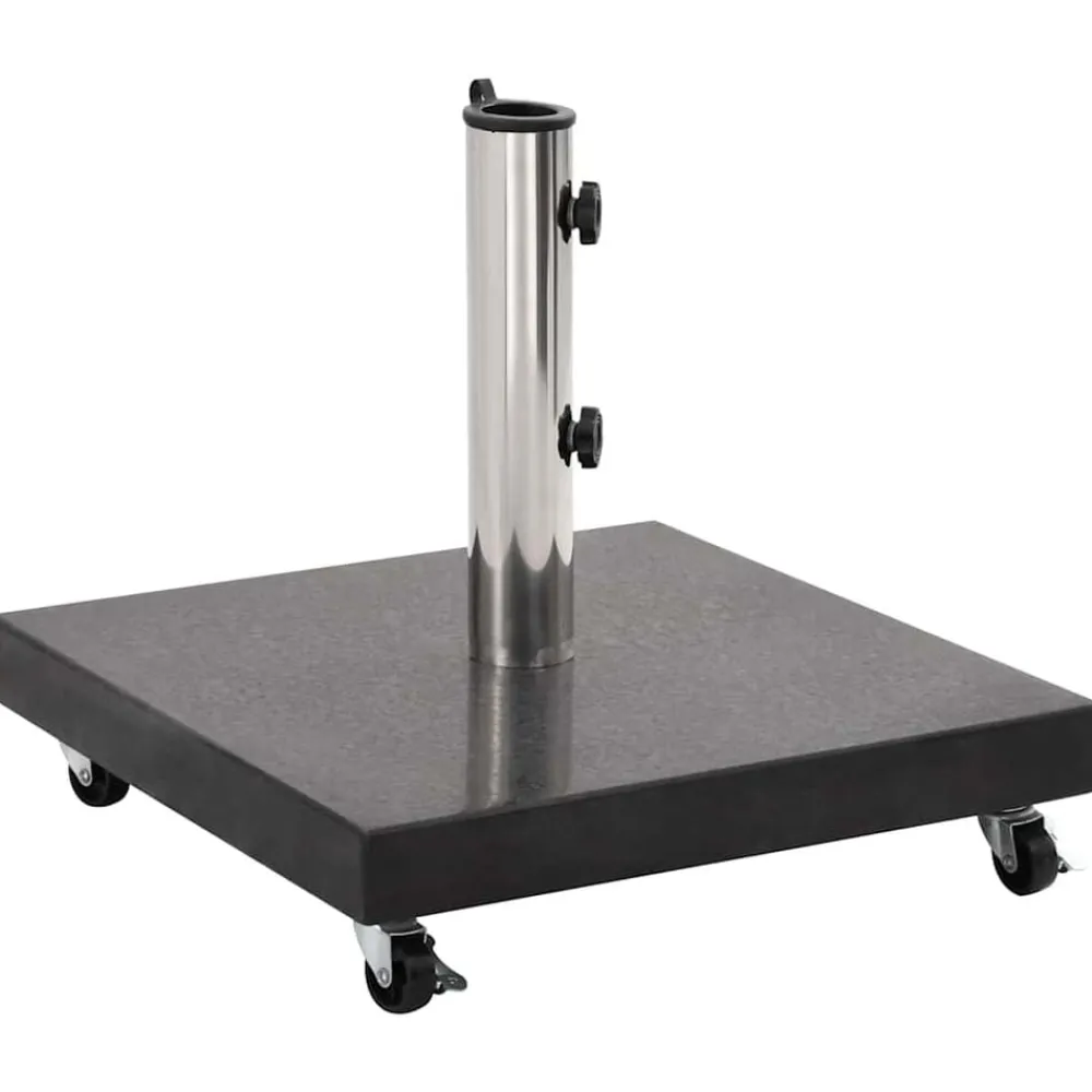 Tuin & Gazon*vidaXL Parasolvoet vierkant 30 kg graniet Zwart
