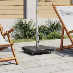 Tuin & Gazon*vidaXL Parasolvoet vierkant 30 kg graniet Zwart