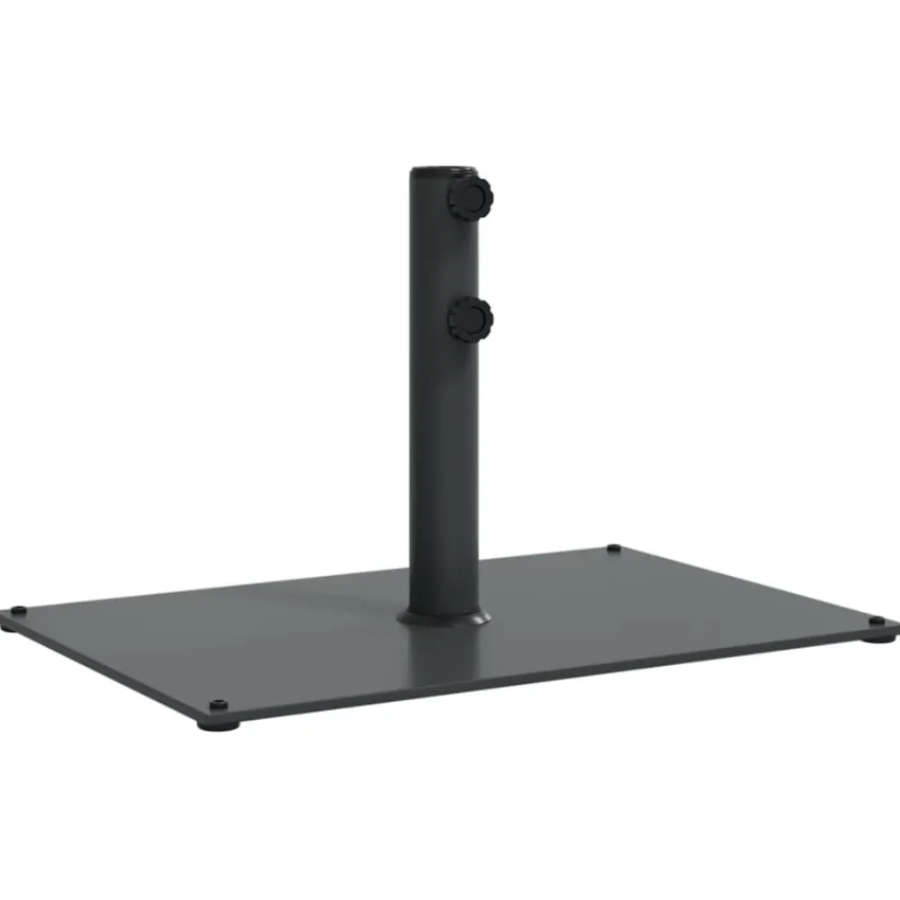 Tuin & Gazon*vidaXL Parasolvoet voor stokken van Ø32/38/48 mm 15 kg rechthoekig Donkergrijs