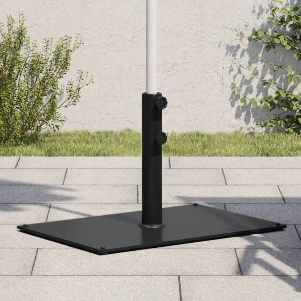 Tuin & Gazon*vidaXL Parasolvoet voor stokken van Ø32/38/48 mm 15 kg rechthoekig Donkergrijs