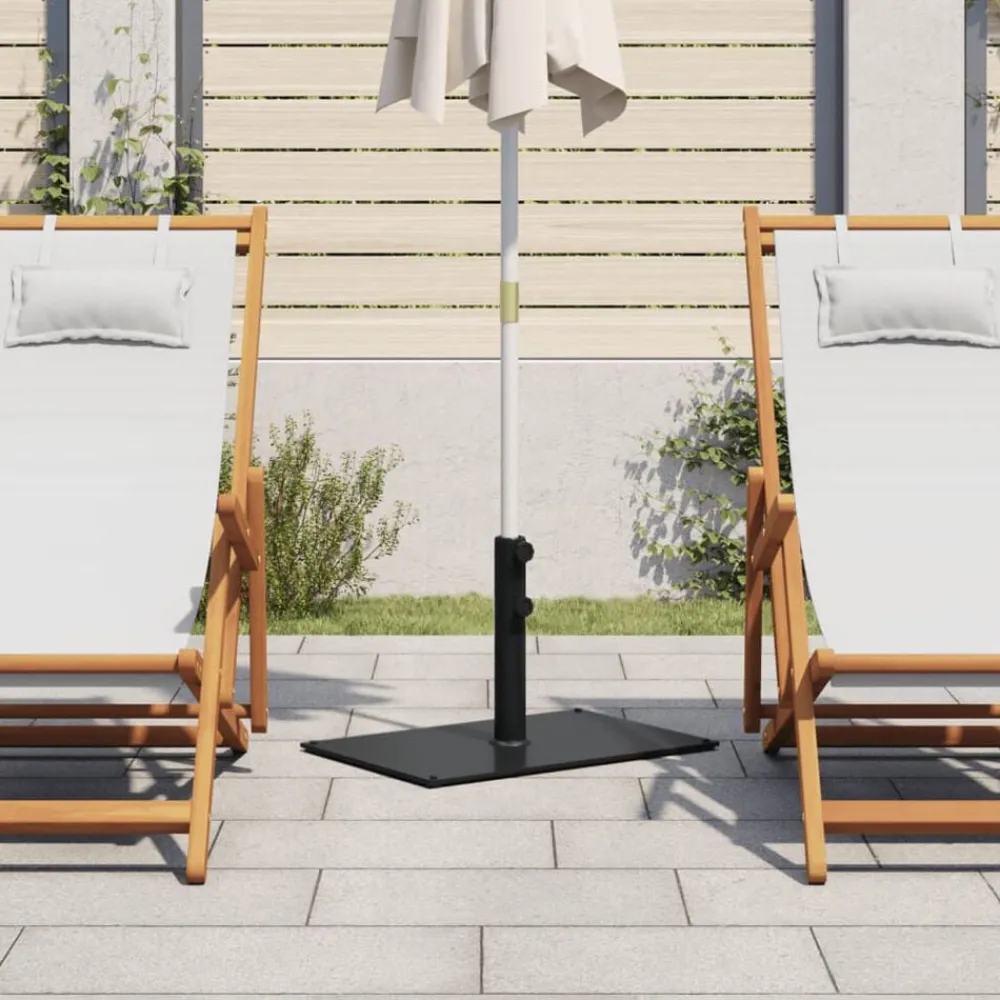 Tuin & Gazon*vidaXL Parasolvoet voor stokken van Ø32/38/48 mm 15 kg rechthoekig Donkergrijs