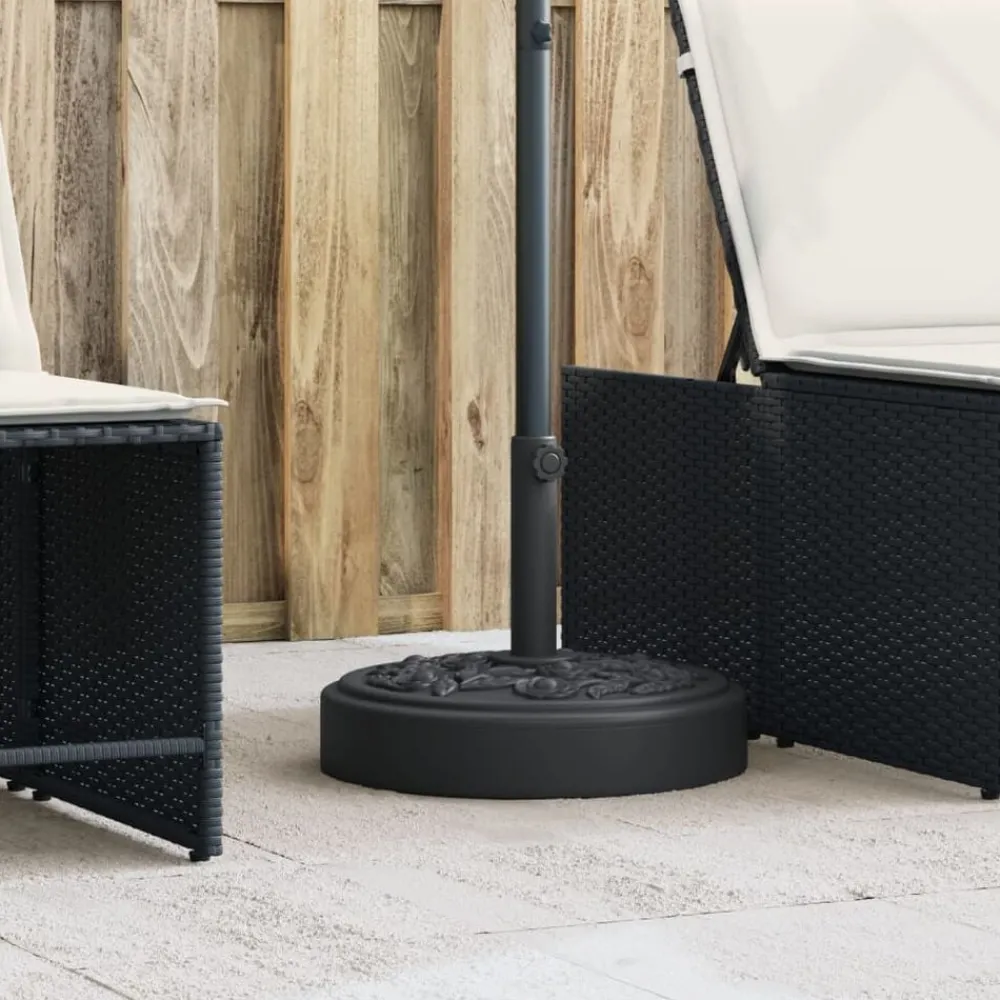 Tuin & Gazon*vidaXL Parasolvoet voor stokken van Ø38 / 48 mm 25 kg rond