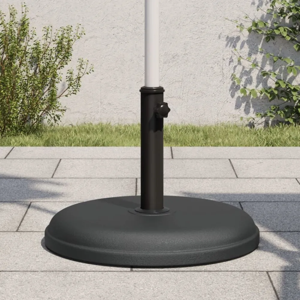 Tuin & Gazon*vidaXL Parasolvoet voor stokken van Ø32/35/38 mm 15 kg rond Zwart