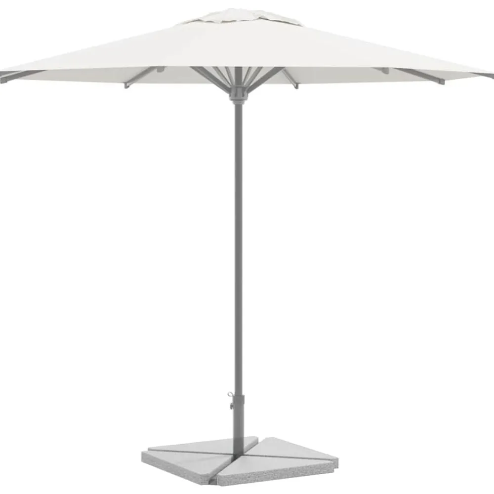 Tuin & Gazon*vidaXL Parasolvoetplaten 4 st driehoekig 14 kg graniet Grijs