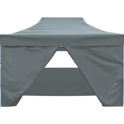Tuin & Gazon*vidaXL Partytent met 4 zijwanden inklapbaar 3x4 m staal Antraciet