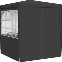 Tuin & Gazon*vidaXL Partytent met zijwanden professioneel 90 g/m² 2x2 m Antraciet