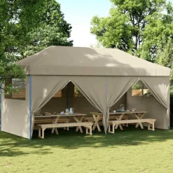 Partytent Pop-up Taupe 580 x 292 x 315 cm Oxford Stof>vidaXL Online