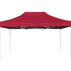 Tuin & Gazon*vidaXL Partytent professioneel inklapbaar 4,5x3 m aluminium Wijnrood