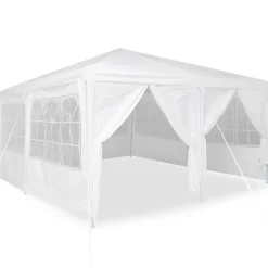 Tuin & Gazon*vidaXL Partytent 400 x 400 x 266 cm Polyetheen Wit