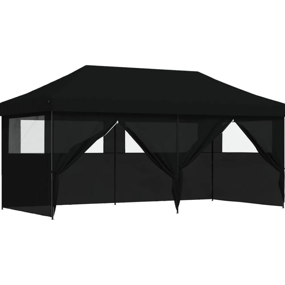 Tuin & Gazon*vidaXL Partytent 292 x 580 x 315 cm Oxford Stof Zwart