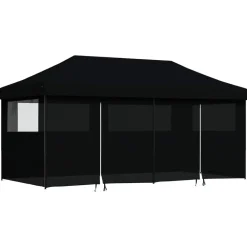 Tuin & Gazon*vidaXL Partytent 292 x 580 x 315 cm Oxford Stof Zwart