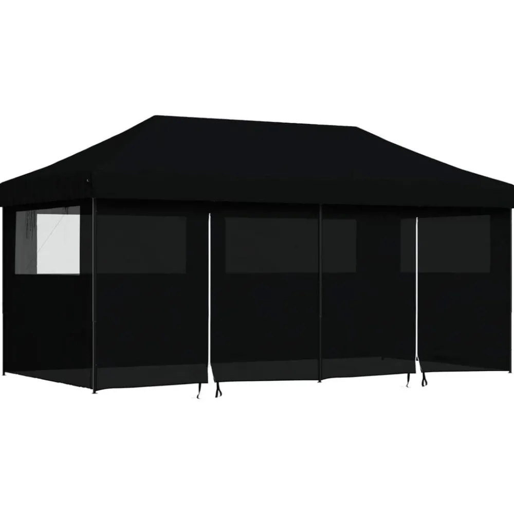 Tuin & Gazon*vidaXL Partytent 292 x 580 x 315 cm Oxford Stof Zwart