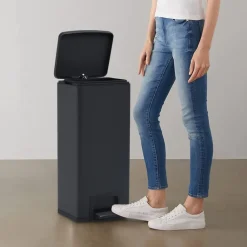 Huishoudelijke Benodigdheden*vidaXL Pedaalemmer met anti-vingerafdruk 30 L RVS Zwart
