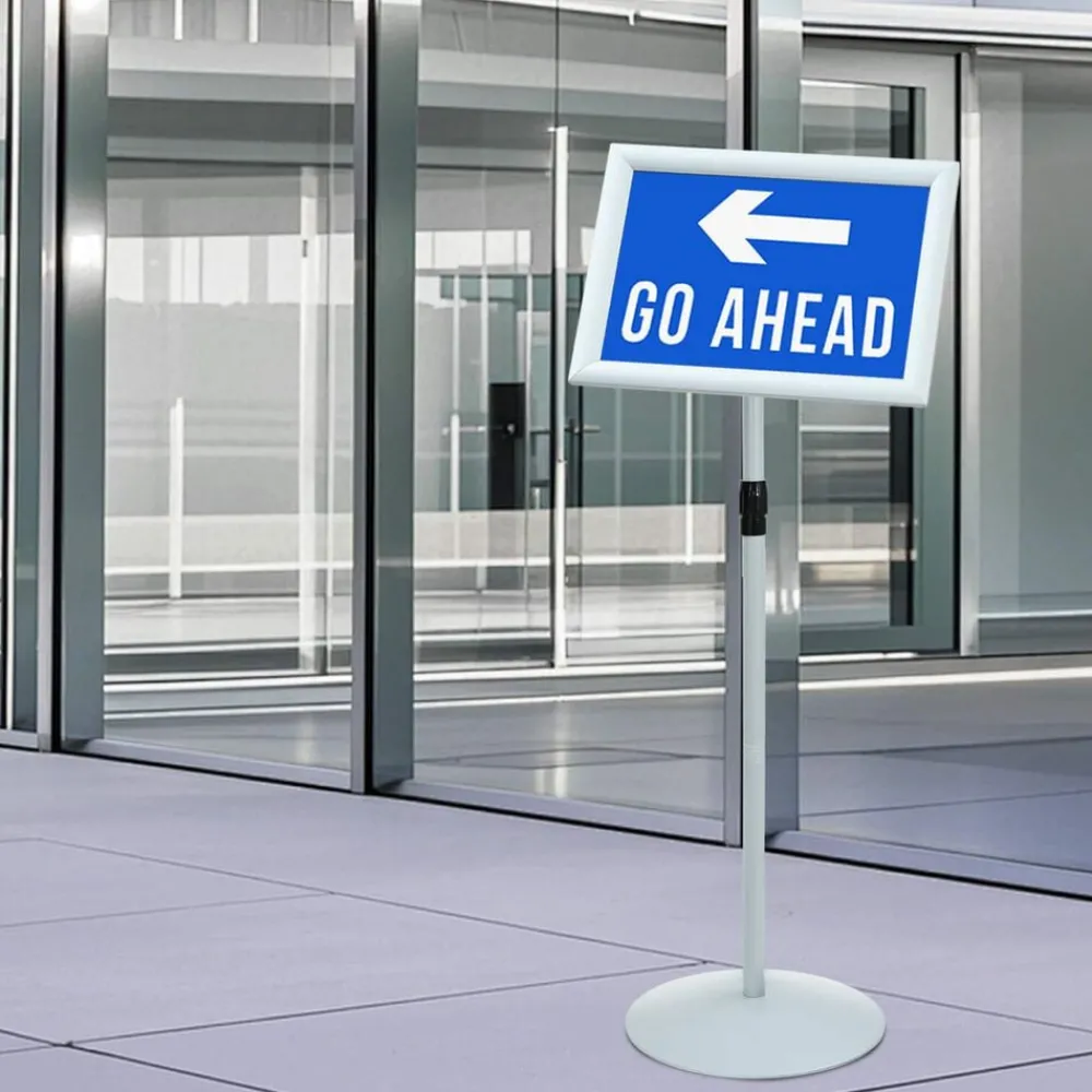 Pedestal Posterstand 33 x 33 x 126 cm PVC en staal>vidaXL Online