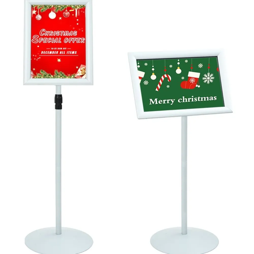Pedestal Posterstand 33 x 33 x 126 cm PVC en staal>vidaXL Online