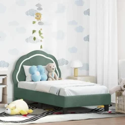 Peuterbedframe met hoofdbord 70 x 140 cm Fluweel>vidaXL Clearance