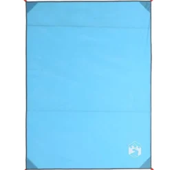 Buitensport*vidaXL Picknickkleed met haringen 205x155 cm Blauw
