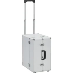Pilotentrolley 47x39x27 cm aluminium zilverkleurig>vidaXL Outlet