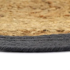 Linnengoed*vidaXL Placemats 4 st 38 cm jute en katoen natuurlijk en Antraciet