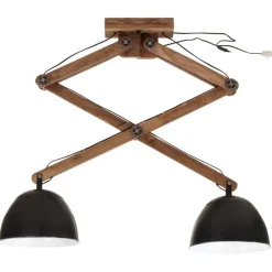 Verlichting*vidaXL Plafondlamp 25 W E27 29x18x85 cm Zwart