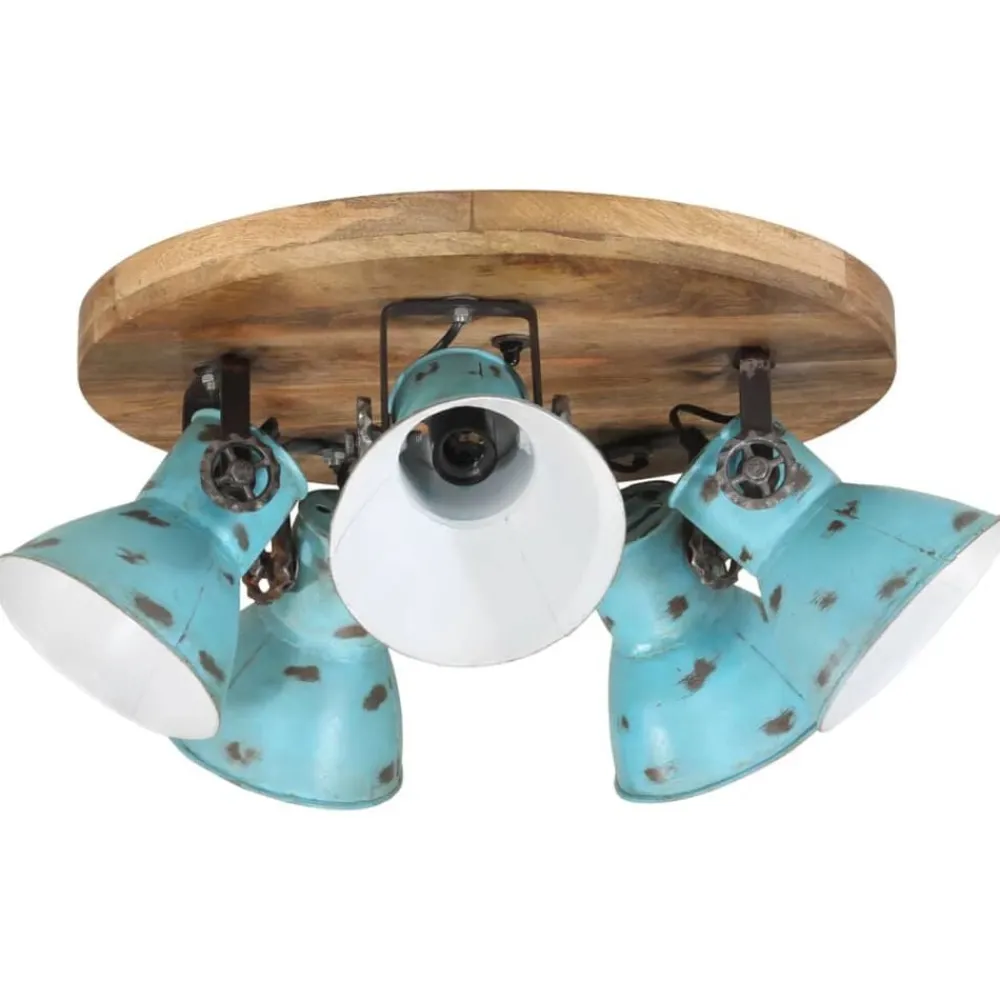 Verlichting*vidaXL Plafondlamp 25 W E27 50x50x25 cm verweerd Blauw