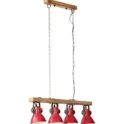 Verlichting*vidaXL Plafondlamp 25 W E27 90x24x111 cm verweerd Rood