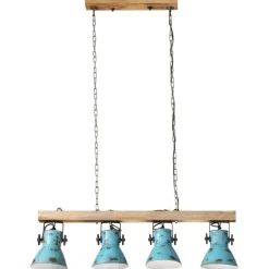 Verlichting*vidaXL Plafondlamp 25 W E27 90x24x111 cm verweerd Blauw