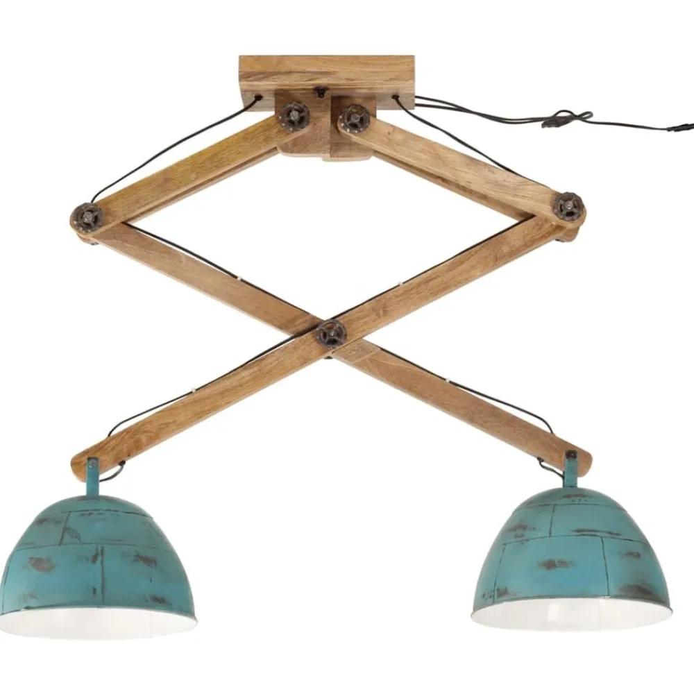Verlichting*vidaXL Plafondlamp 25 W E27 29x18x85 cm verweerd Blauw