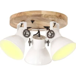 Verlichting*vidaXL Plafondlamp industrieel 25 W E27 42x27 cm Wit