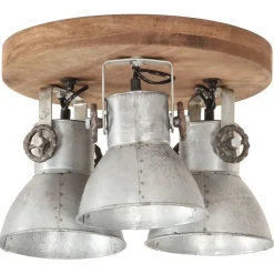 Verlichting*vidaXL Plafondlamp industrieel 25 W E27 42x27 cm kleurig Zilver