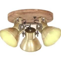 Verlichting*vidaXL Plafondlamp industrieel 25 W E27 42x27 cm messingkleurig Koper