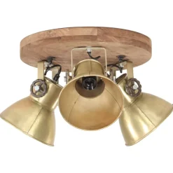 Verlichting*vidaXL Plafondlamp industrieel 25 W E27 42x27 cm messingkleurig Koper