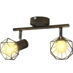 Plafondlamp met 2 LED's industriële stijl zwart>vidaXL Sale