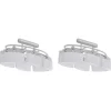 Plafondlamp met ellipsvormige glazen kappen 2 st E14>vidaXL Online