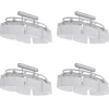 Verlichting*vidaXL Plafondlamp met ellipsvormige glazen kappen 4 st E14