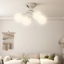 Plafondlamp met gaasdraad kappen voor 4 x G9 LED>vidaXL New