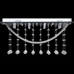 Verlichting*vidaXL Plafondlamp met glinsterende glas kristallen kralen 8xG9 29 cm
