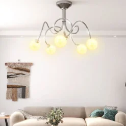 Plafondlamp met glasbollen rond 5xG9>vidaXL Outlet