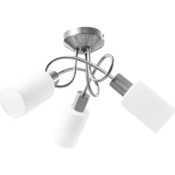 Verlichting*vidaXL Plafondlamp met keramieke cilindervormige kappen 3xE14 wit