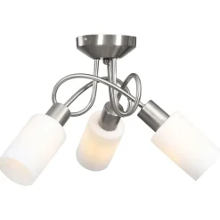 Verlichting*vidaXL Plafondlamp met keramieke cilindervormige kappen 3xE14 wit
